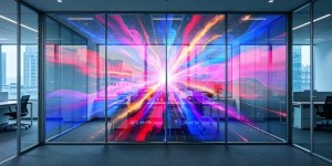 LED 柔性贴膜屏，让玻璃化身创意展示载体